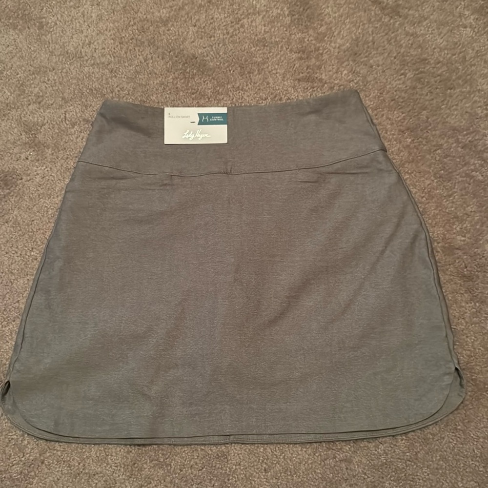 NWT Lady Hagen Tummy Control Pull On Skort~Lt Gray~Golf/Pickleball~S~$60